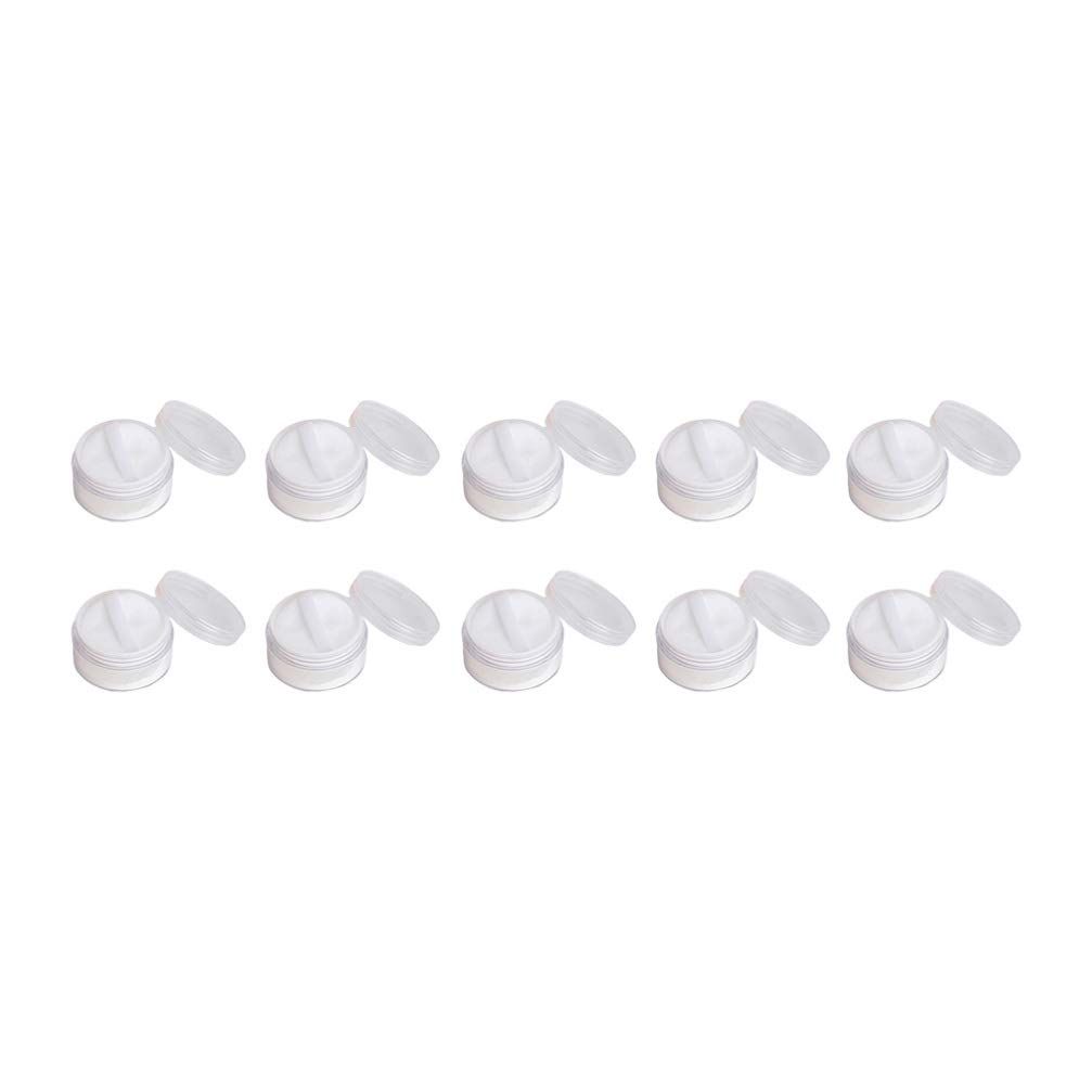 Beaupretty 10 Pcs Transparent Powder Box Plastic Loose Powder Case Diy Makeup Powder Case Cosmetic Container Powder Puff Case Makeup Container