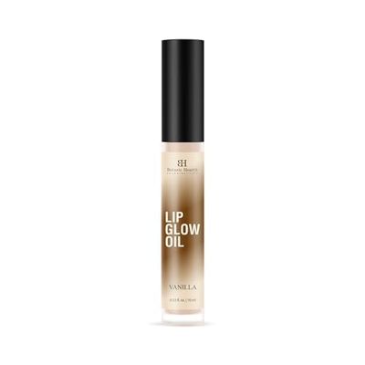 Botanic Hearth Lip Glow Oil with Vanilla flavor | Moisturizing &amp; Hydrating Lip Gloss Oil for Dry Lips | Transparent Gloss | Lightweight &amp; Non Greasy | 0.3fl oz