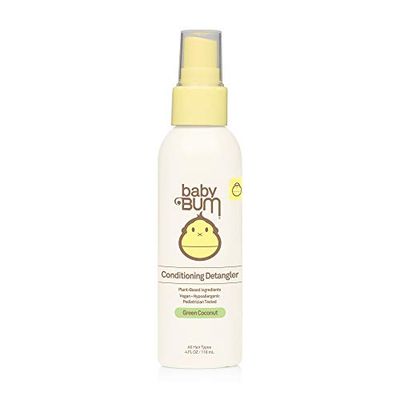 Baby Bum Conditioning Detangler Spray | Leave-In Conditioner Treatment with Soothing Coconut Oil| Natural Fragrance | Gluten Free and Vegan | 4 FL OZ