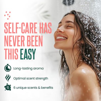 Cleverfy Shower Steamers Aromatherapy - Variety Pack of 6 Shower Bombs with Essential Oils. Self Care Birthday Gifts for Women and Valentines Day Gifts for Her and Him. Red Set