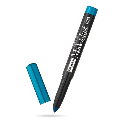 Pupa Milano Made To Last Waterproof Eyeshadow - Long Wear, Pigmented Cream Shadow Stick - Smudge Proof, Easy Blending Formula - Satin, Pearl, and Metallic Shades - 008 Pool Blue - 0.049 oz