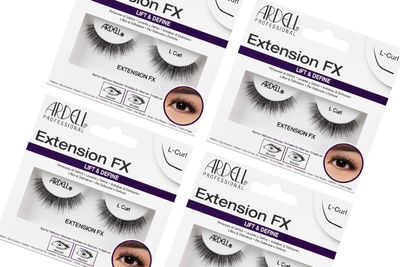 Ardell Extension FX L Curl False Eye Lashes to Lift &amp; Define Eyes, 4 pack