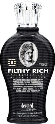 Devoted Creations Filthy Rich - Luxurious Dark Bronzing Formula with Anti-Orange Technology and High Levels of DHA, Natural, &amp; Cosmetic Bronzers for Immediate Color 12.25 oz.