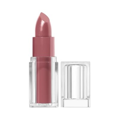 COVERGIRL Clean Lip Color, Romance Mauve, Satin Finish, 24-Hour Wear, Squalane, Avocado &amp; Aloe, Carmine-Free, Non-Drying, 0.12oz