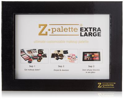 Z Palette Extra Large Black Empty Magnetic Makeup Palette with Clear Window