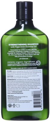 Avalon Organics Shampoo, Strengthening Peppermint, 11 Oz