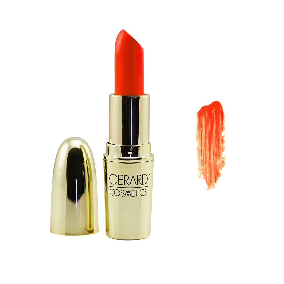 Gerard Cosmetics Lipstick Mai Tai | Orange Lipstick with Luxe Satin Finish | Highly Pigmented, Smooth Formula with Hydrating Ingredients | Long Lasting | Cruelty Free &amp; Made in USA
