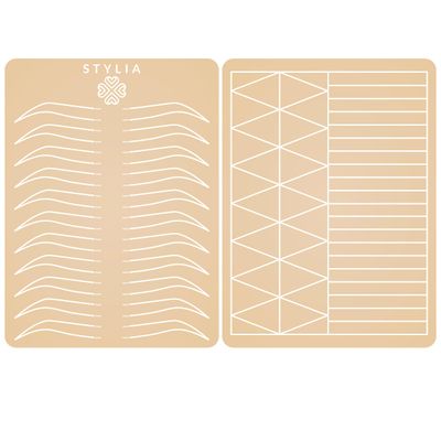 Microblading Supplies Inkless Double Sided Practice Skin For Eyebrow Tattoos Permanent Makeup Silicone Skins To Practice Brow Micro-Blading And Needling, Fake Skin Sheets (12 Ombre)
