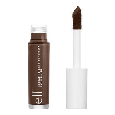 e.l.f. Hydrating Camo Concealer, Covers Blemishes &amp; Under-Eye Circles, Full-Coverage &amp; Delivers A Satin Finish, Vegan &amp; Cruelty-Free, Rich Walnut