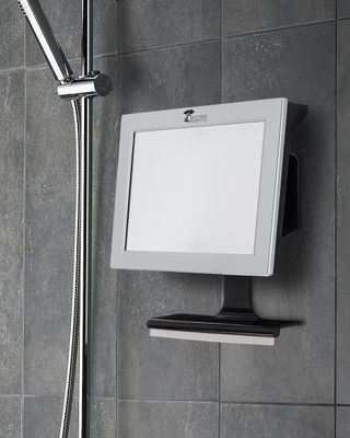 ToiletTree Products Fogless Shower Mirror with Squeegee - Anti-Fog Mirror - Adjustable Shaving Mirror with a Squeegee - Rust-Proof, Impact-Resistance Bathroom Shower Mirror