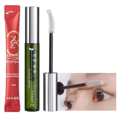 SET CORINGCO Idoll Rapid Eyelash Growth Serum  CMC Shampoo Eyebrow Enhancer Lash Boost Longer, Thicker Eyelashes Korean Eye Makeup Korean Cosmetics