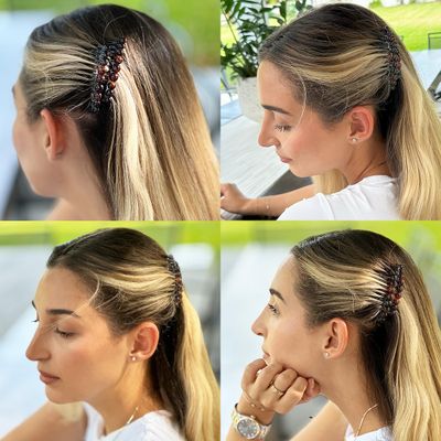 Camila Paris CP332 French Hair Side Comb Small Tortoise Shell French Twist Hair Combs Decorative, Strong Hold Hair Clips for Women Bun Chignon Up-Do Styling Girls Hair Accessories, Made in France