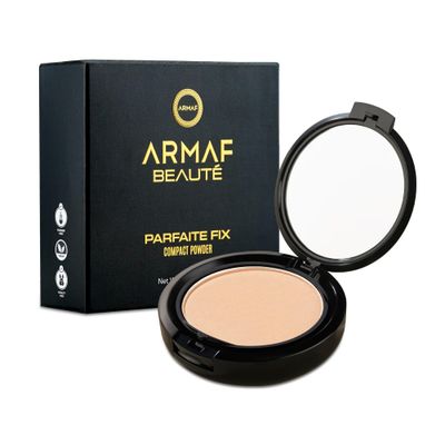 Armaf Beaut Parfaite Fix - Compact Powder Foundation, Pressed Powder Compact for Flawless Finish, 6 Shades to Choose From | Fair