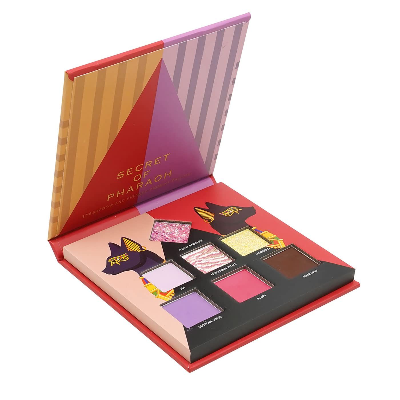 EBIN NEW YORK Secret of Pharaoh Eye Shadow Palette, SACRED GARDEN, High-Pigmented
