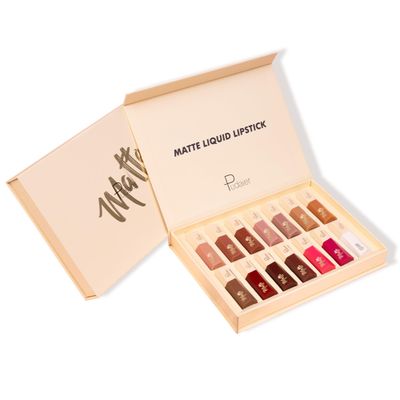ZUK Pudaier 14Pcs Velvet Matte Lip Gloss Set, Long Lasting Non Stick Liquid Lipstick for Women Girls High Pigmented Lip Makeup Kit