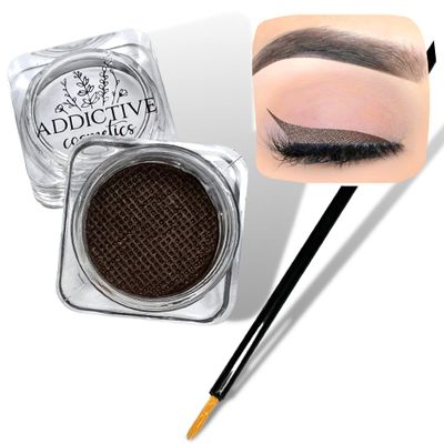 Wet Liners Parent- Cake Eyeliner with Applicator Brush - Water Activated Dry Pressed Eyeliner - Long-Lasting, Vibrant Color, Smudge Resistant - Vegan Cruelty Free Paraben Free (Matte Brown)