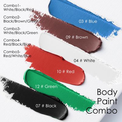 FREEORR 3 Colors White Black Green Face Body Paint Stick, Eye Black Baseball Sticks Face Paint for BaseballFootballHalloweenCostume Parties Accessories VampireWitchClown Makeup Face& Body Paint