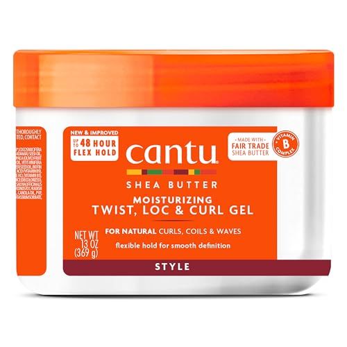 Cantu Moisturizing Twist &amp; Lock Gel with Shea Butter for Natural Hair, 13 oz (Packaging May Vary)