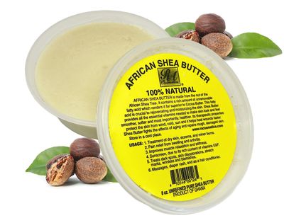 REAL African Shea Butter Pure Raw Unrefined From Ghana&quot;IVORY&quot; 8oz. CONTAINER