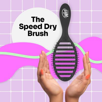 Wet Brush Speed Dry Hair Brush, Amazon Exclusive Aqua - Vented Design & Soft HeatFlex Bristles Are Blow Dry Safe - Ergonomic Handle Manages Tangle & Uncontrollable Hair - Pain-Free Hair Accessories