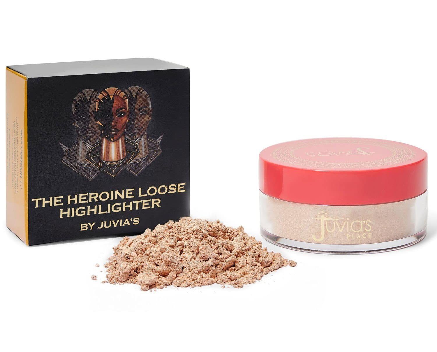 Juvia&#39;s Place Loose Highlighter Nubian Heroine - Illuminating Highlighter, Loose Powder Highlighter Makeup, Shimmer Powder that gives Radiant Glow - Suitable for all Skin Tone
