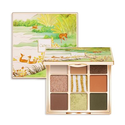 Catkin Eyeshadow Palettes 9 Blendable Shades Smooth Long Lasting Eyeshadow Matte and Glitter Eye Makeup Highly Pigmented Makeup Palettes C16