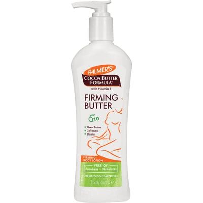 Palmer&#39;s Cocoa Butter Formula with Vitamin E  Q10 Firming Butter Body Lotion, Postpartum Essentials Skin Care, Shea Butter, Collagen and Elastin, 10.6 Fl Oz