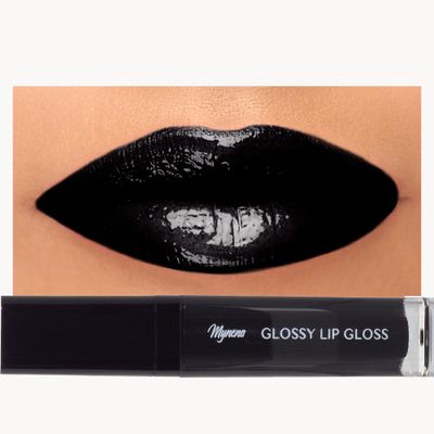 Mynena Black High Shine Non-Sticky Lip Gloss | Lightweight Hydrating &amp; Moisturizing | Vegan &amp; Cruelty-Free | Blake