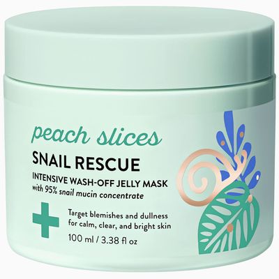 Peach Slices | Snail Rescue Intensive Treatment Wash-Off Face Mask | 95% Snail Mucin | For Dark Spots &amp; Blemishes | Refreshing &amp; Calming Mask | Clear, Radiant, &amp; Hydrated Skin | Skin Care | 3.38 oz