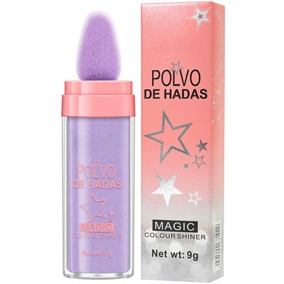 Polvo De Hadas Fairy Dust Highlight Patting Powder - Full Body Contouring and Clavicle Pearlescent Patting Powder for Face and Eye, Christmas Sparkling Body Glitter Powder (#04 Fantasy Purple)