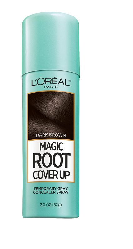 L'Oreal Paris Root Cover Up Temporary Gray Concealer Spray, Hair Color Spray with Filling &amp; Thickening Coverage, Dark Brown, Packaging May Vary