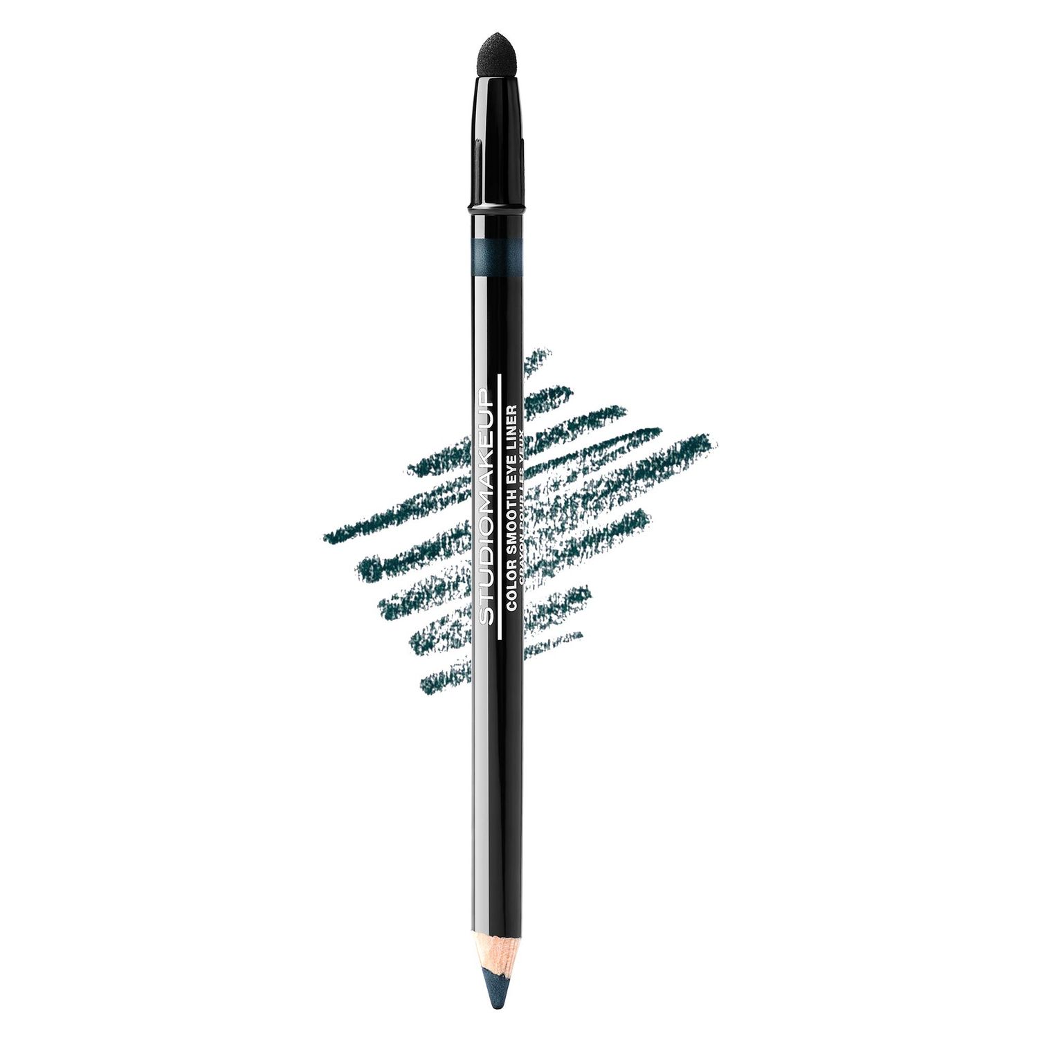 Studiomakeup Color Smooth Eyeliner Pencil - All Day Wear, Waterproof Eyeliner with Built-In Smudger - Safe for Sensitive Eyes - Smoky &amp; Natural Look