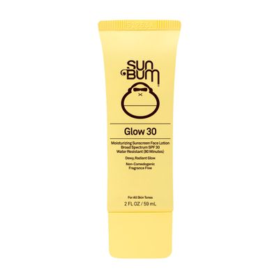 Sun Bum SPF 30 Glow Sunscreen Face Lotion | Moisturizing Facial Sunblock | Tinted, Shimmer Finish | Oil Free| Hawaii 104 Act Compliant (Octinoxate &amp; Oxybenzone Free) | Travel Friendly | 2 oz