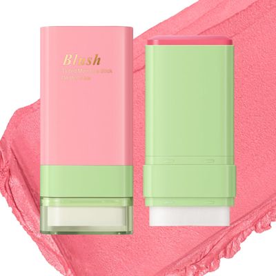 SWETIYOU Blush Stick for Cheeks and Lips with Built-In Blending Sponge, On-the-Go Glow Blush, Hydrating Solid Cheek Tint, Multi-use Blush Makeup Stick, Tinted Moisture Sticks (Color03#Shy Pink)