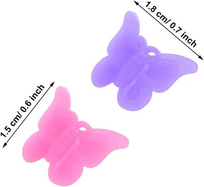 MUUZLL 50 Pack Butterfly Hair Clips Pastel Mini Cute Accessories For 90S Girls Women, Matte Colors Assorted Color, Beautiful And Random Colour