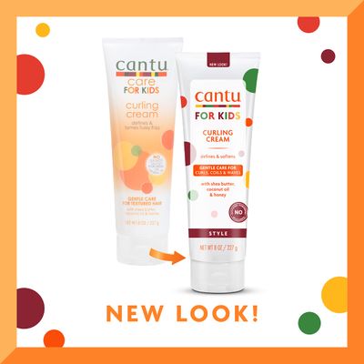 Cantu Care for Kids Paraben &amp; Sulfate-Free Curling Cream with Shea Butter, 8 oz (Pack of 3) (Packaging May Vary)