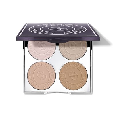 By Terry Hyaluronic Hydra-Powder Palette, 4-Shade, Vegan Contour Palette For Flawless &amp; Matte Complexion, Fair to Medium