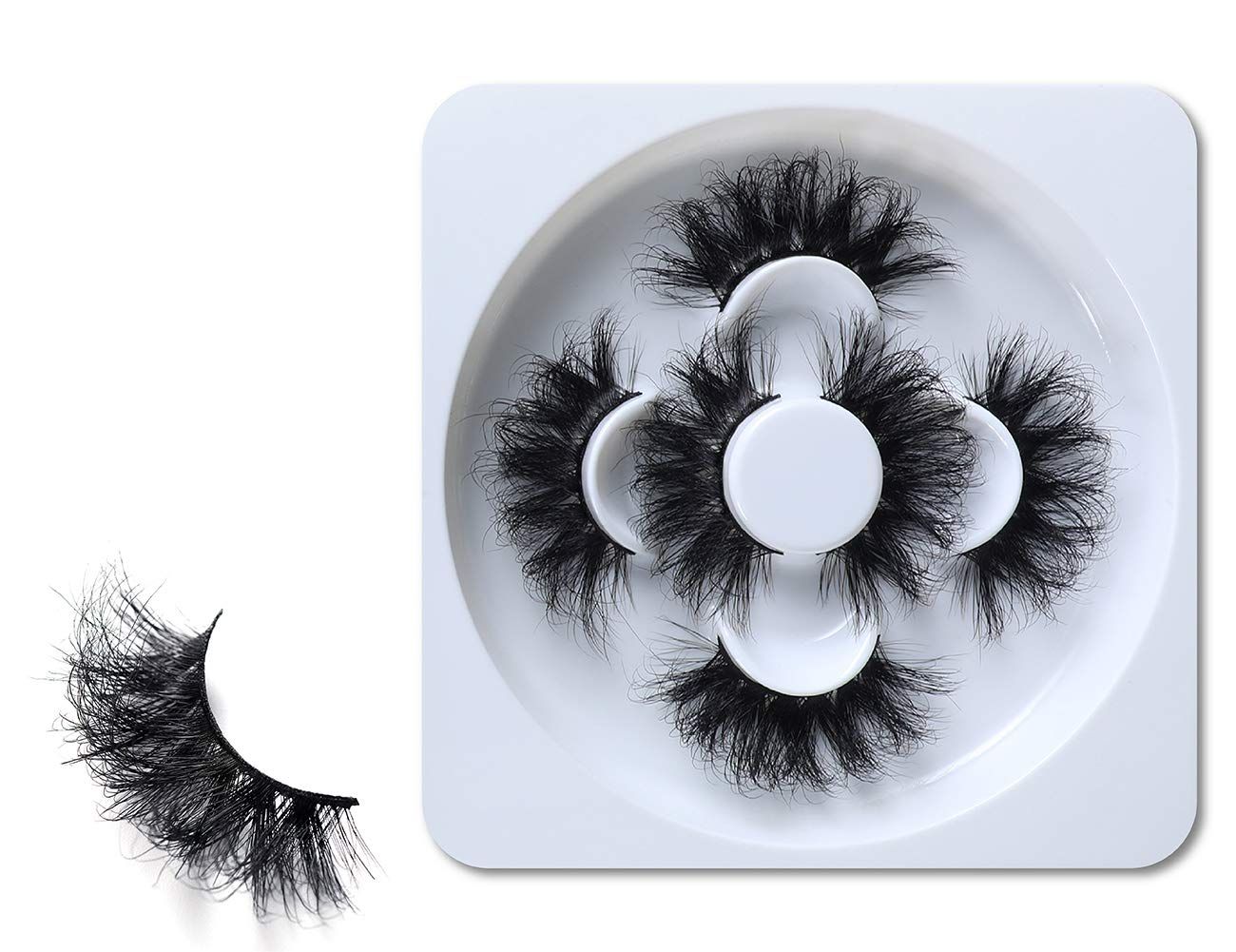 HICOCU 25mm Lashes Mink 3 Pairs False Eyelashes Dramatic Look lashes 25mm Set Pack 3D Lashes Long Volume Mink Eyelashes(WYS-SHD-3)