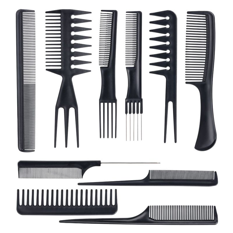 Oneleaf Styling Hair Comb 10PCS Hair Stylists Professional Styling Comb Set Variety Pack Great for All Hair Types &amp; Styles