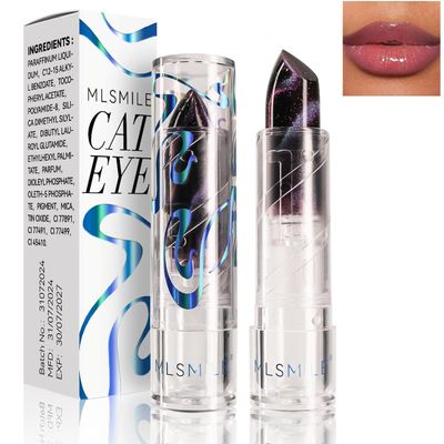 BEUKING Cat Eye Lipstick, Water Nourishing Lip Balm, Color Changes Moisturizing Lip Gloss, Pink Lip Stain Long Lasting Creating Perfect Turning Red, Highly Pigmented For Daily Lip Makeup (#01, 0.1 OZ)