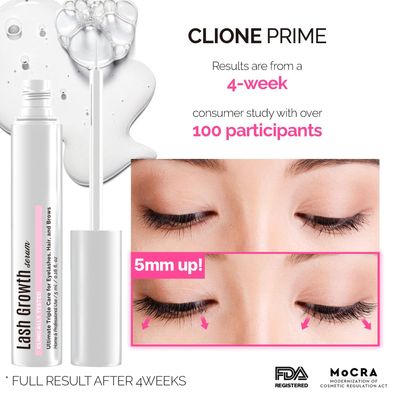 Clione Prime Korean Lash Serum - Srum Para Pestaas Eyelash Serum to Grow Lashes Eyebrow Serum Eyelash Growth Serum Suero Para Pestaas Crecimiento Suero De Pestaas