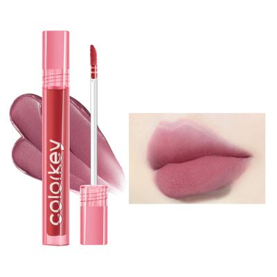 COLORKEY Airy Velvet Lip Tint, Matte Finishs, Longwear Rich Lip Colors, non-sticky, Creamy Soft Texture, Waterproof Lip Stain, Matte Ink Makeup (P226 Gray Rose, 3g)