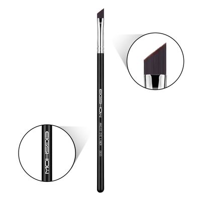 Eyeliner Brush Fine Angled - PRO Precision Gel Eye Liner Makeup Brush -Ultra Thin Slanted Flat Angle - Premium Quality - Cruelty Free Synthetic Bristles (Fine Angled Eyeliner Brush) E835 Black