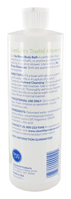 No-Rinse Body Bath, 16 fl oz - Leaves Skin Clean, Refreshed and Odor-Free, Rinse-Free Formula (Pack of 3) - Makes 16 Complete Baths Per Bottle