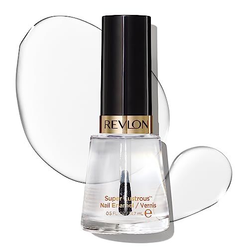 Revlon Nail Polish, Super Lustrous Nail Enamel Polish, Chip Resistant &amp; Longwear Formula, High Shine Finish, 771 Clear, 0.5 fl oz.