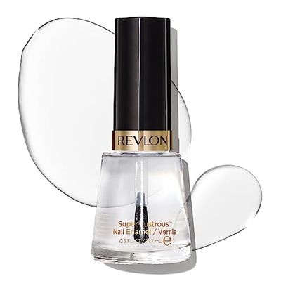 Revlon Nail Polish, Super Lustrous Nail Enamel Polish, Chip Resistant &amp; Longwear Formula, High Shine Finish, 771 Clear, 0.5 fl oz.