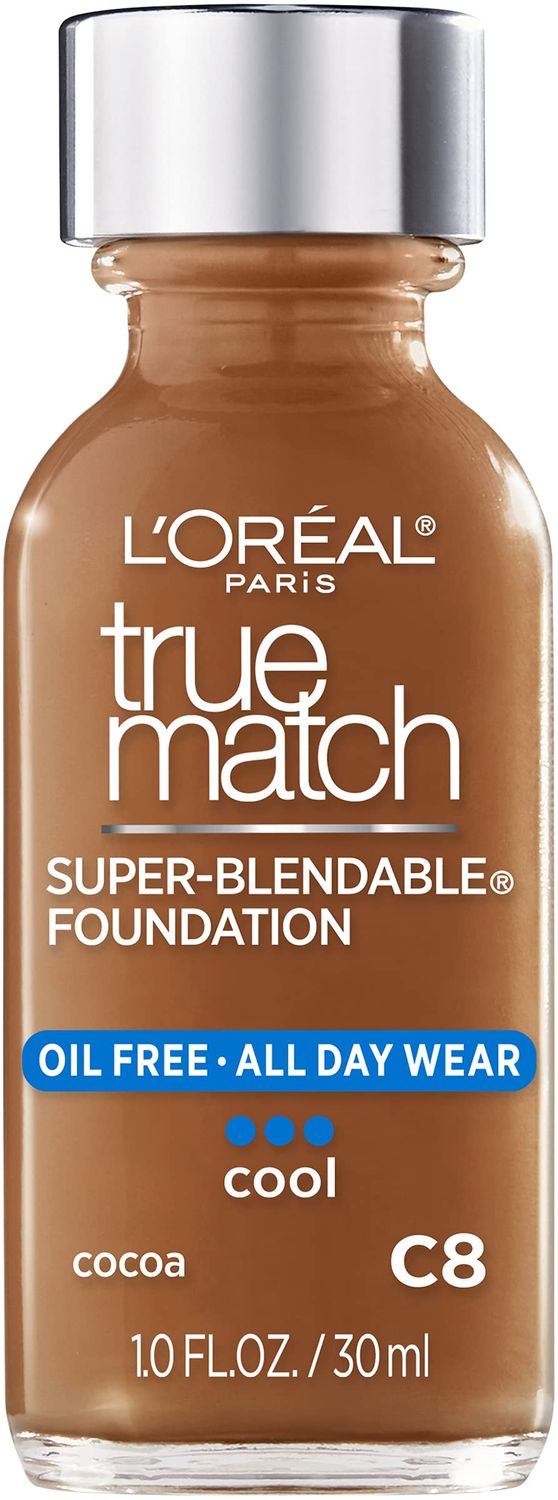 L&#39;Oreal Paris Makeup True Match Super-Blendable Liquid Foundation, Cocoa C8, 1 Fl Oz,1 Count