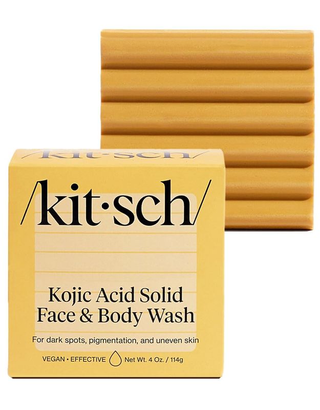 Kitsch Kojic Acid Facial Soap &amp; Body Bar -Deep Cleansing, Hydrating &amp; Nourishing Bar Soap | Plastic-Free, Vegan, Cruelty-Free, Paraben-Free | Made in the USA - 4oz