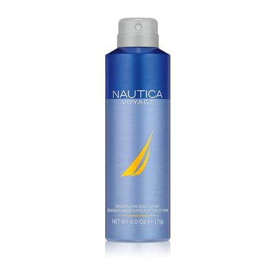 Nautica Voyage Deo Body Spray 6 fl oz (Pack of 1), Notes of Apple, Cedarwood, Mimosa, Men&#39;s Fragrance, Long Lasting, Everyday Fragrance