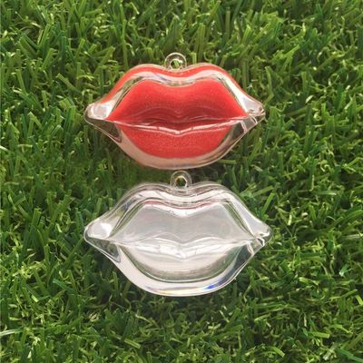 Healthcom 20 Pcs 2g Clear Empty Lip Shape Lip Balm Sub Box Lip Rouge Plastic Refillable Cosmetic Lipstick Container Bottle with Cap Eyeshadow Powder Box Case Sample Pot Jar Makeup Blusher Storage Box